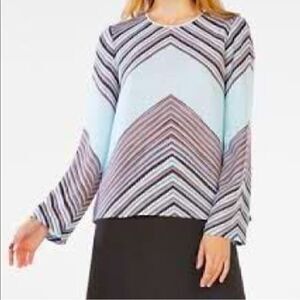 BCBGMAXAZRIA Cheri Blouse Haze Combo size S